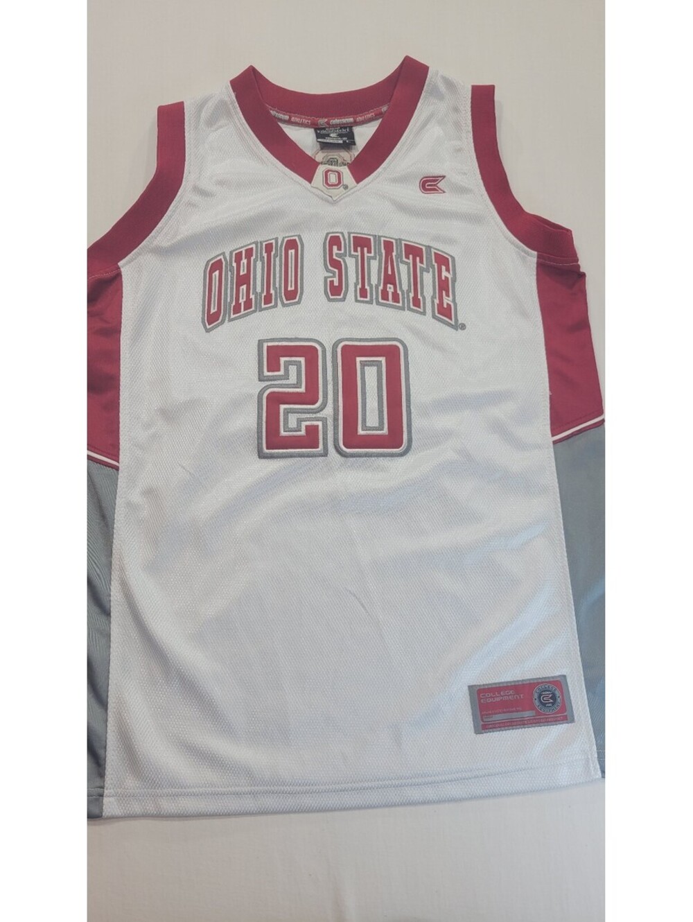 Ohio State Buckeyes #20 Youth Basketball Jersey Size Large White Red
